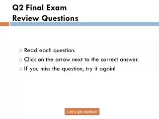 Q2 Final Exam Review Questions