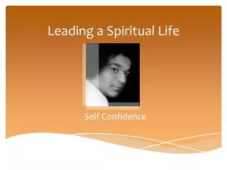 Leading a Spiritual Life