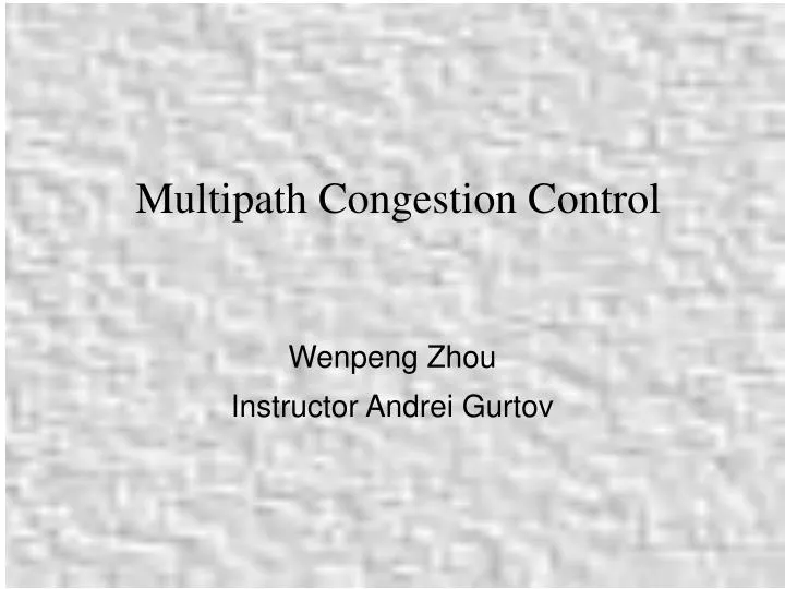 multipath congestion control