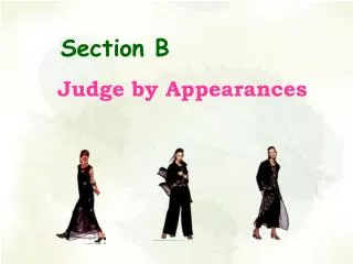 Judge by Appearances