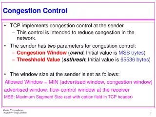 Congestion Control