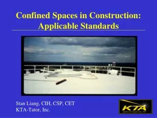 Confined Spaces in Construction: Applicable Standards