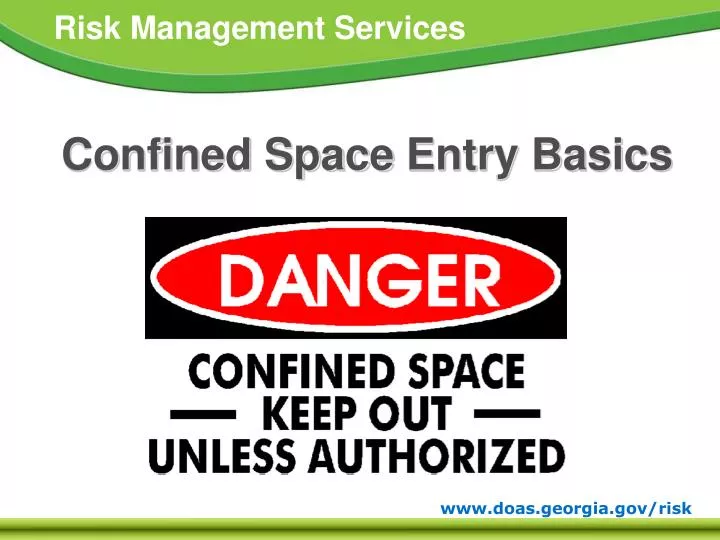 confined space entry basics