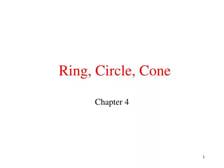 ring circle cone