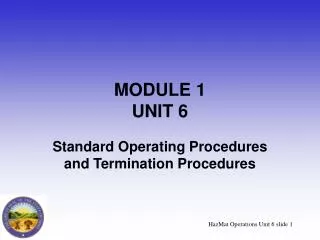 MODULE 1 UNIT 6