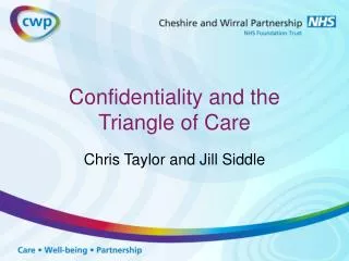 confidentiality and the triangle of care