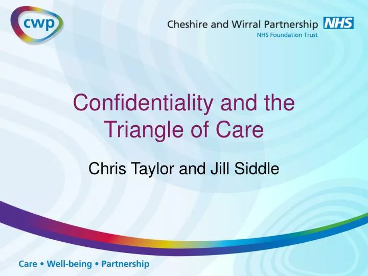 confidentiality and the triangle of care