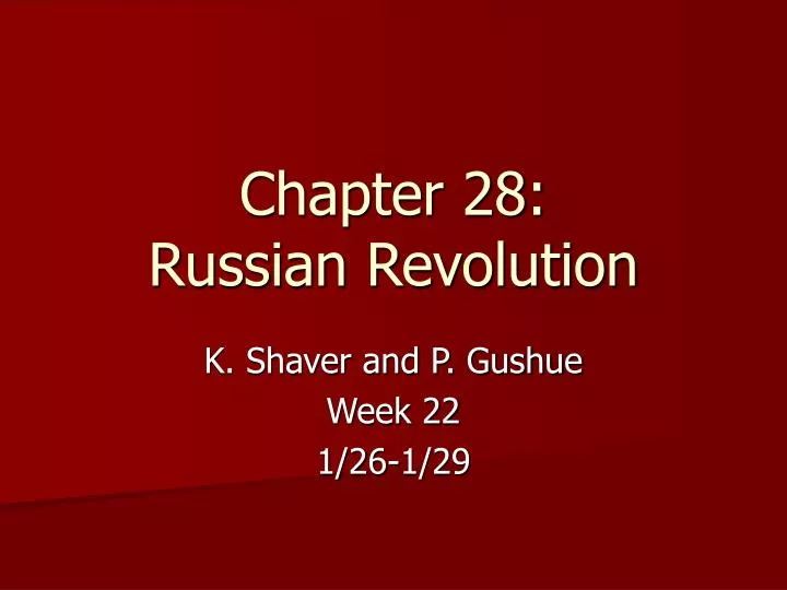 chapter 28 russian revolution