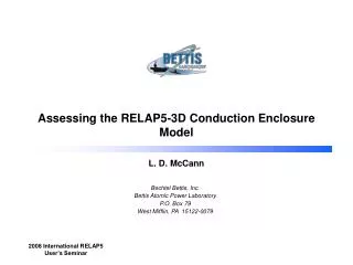 Assessing the RELAP5-3D Conduction Enclosure Model