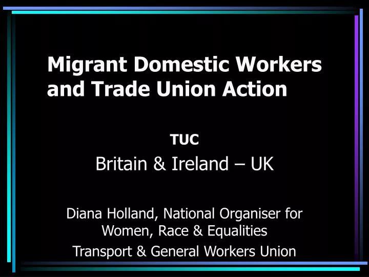 migrant domestic workers and trade union action