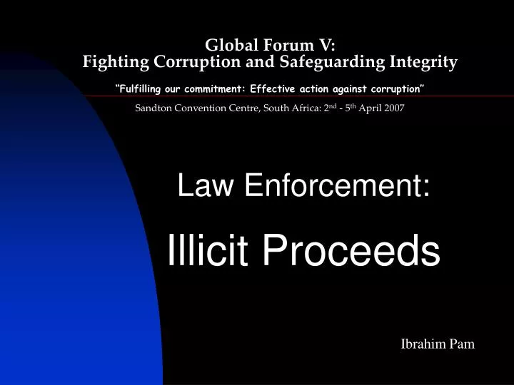 law enforcement illicit proceeds