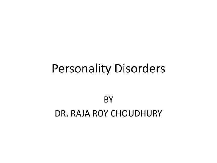 personality d isorders