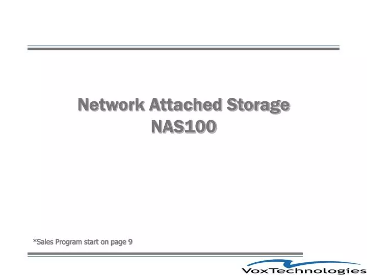 network attached storage nas100