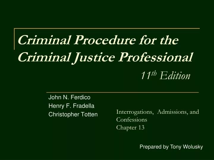 criminal procedure for the criminal justice professional 11 th edition