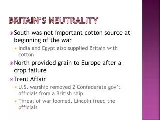 Britain’s Neutrality