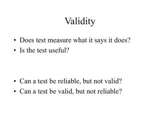 Validity