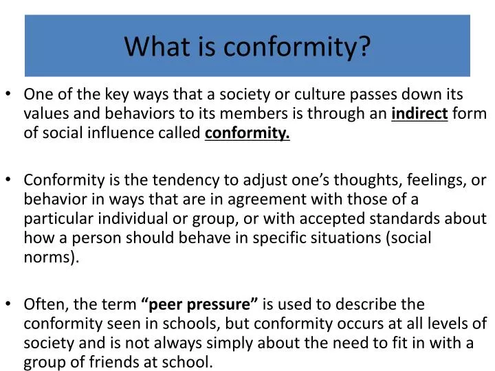 what is conformity