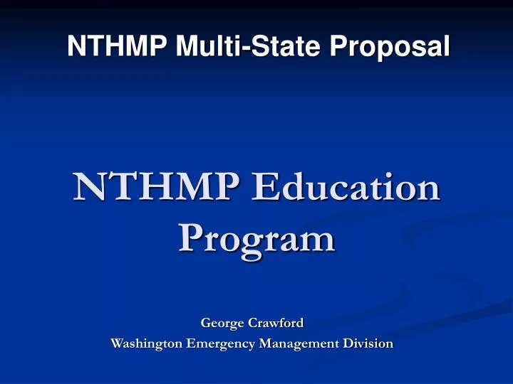 nthmp education program