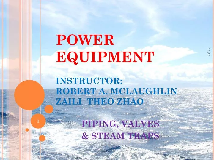 power equipment instructor robert a mclaughlin zaili theo zhao