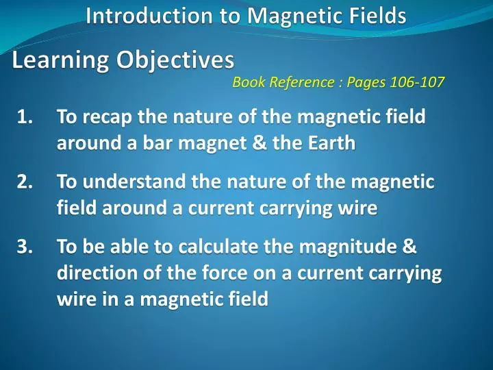 introduction to magnetic fields