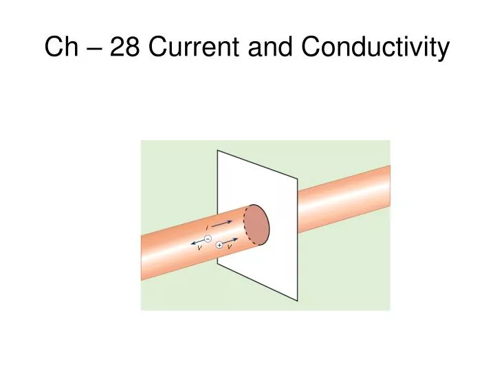 ch 28 current and conductivity