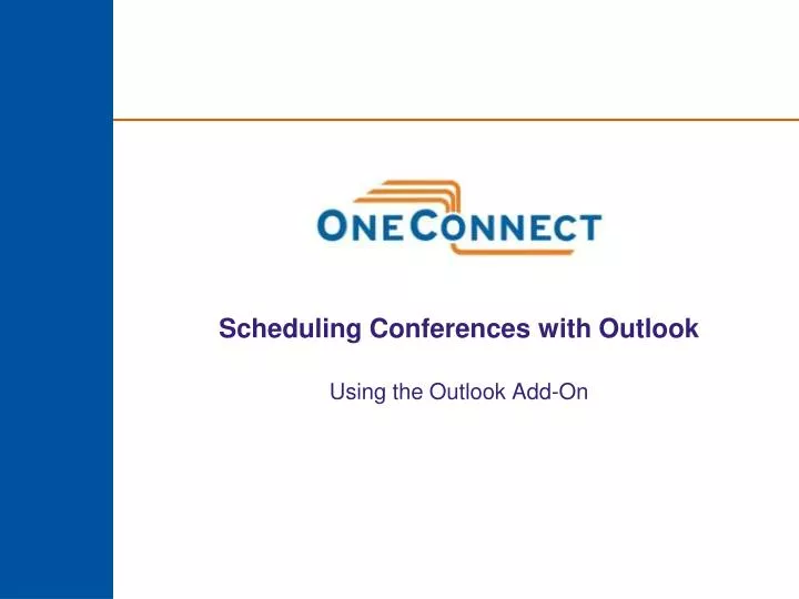 scheduling conferences with outlook using the outlook add on