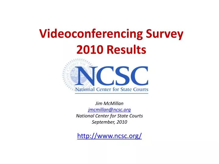 videoconferencing survey 2010 results