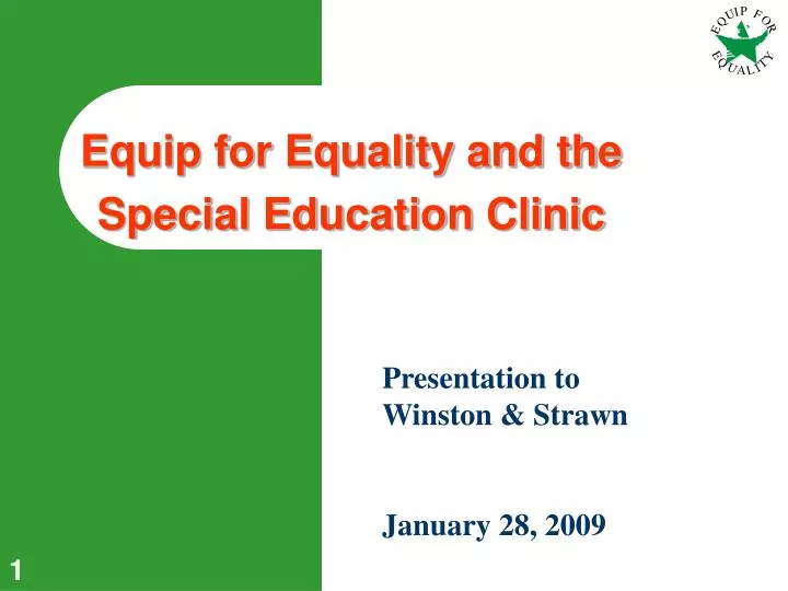 equip for equality and the special education clinic