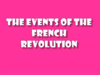 The Events of The French Revolution