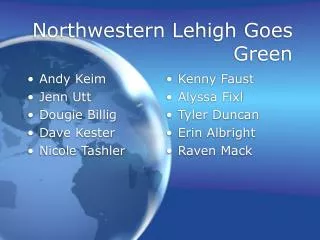 Northwestern Lehigh Goes Green