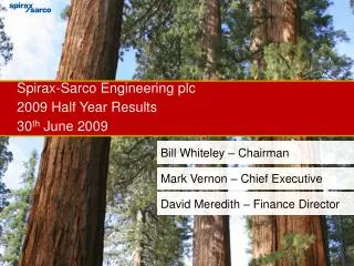 2009 half year results