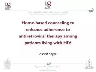 Home-based counseling to enhance adherence to antiretroviral therapy among patients living with HIV