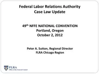Federal Labor Relations Authority Case Law Update