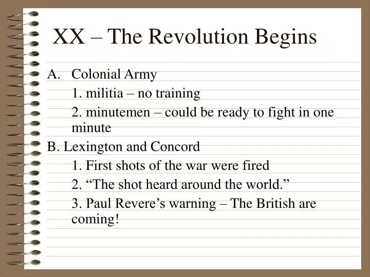 xx the revolution begins