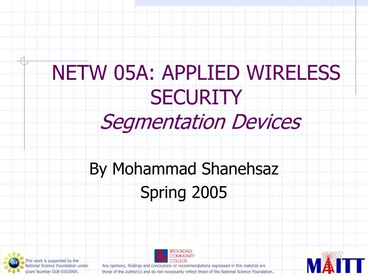 netw 05a applied wireless security segmentation devices