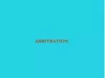 ARBITRATION - slide 1