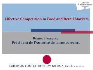 Effective Competition in Food and Retail Markets