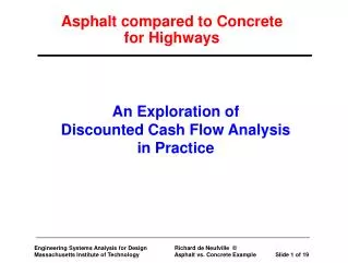Asphalt compared to Concrete for Highways