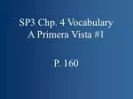 SP3 Chp. 4 Vocabulary A Primera Vista #1
