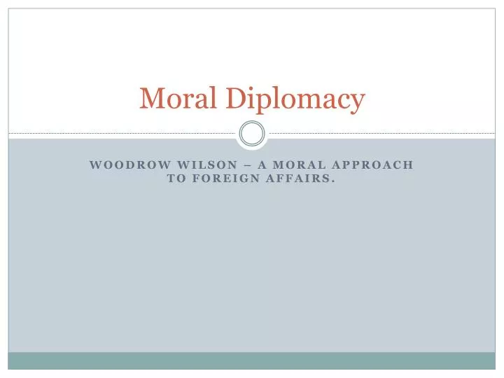 moral diplomacy