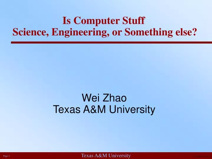 wei zhao texas a m university