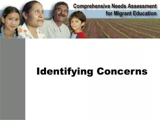 Identifying Concerns