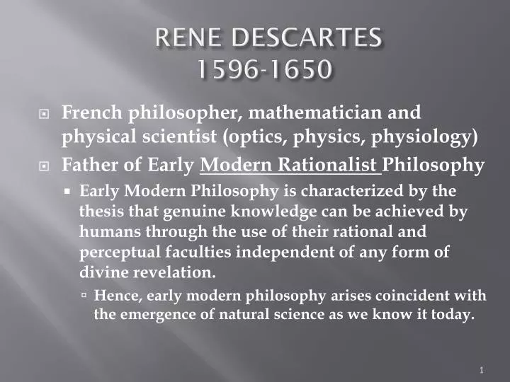 rene descartes 1596 1650