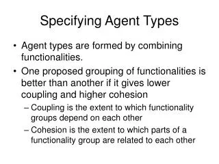 Specifying Agent Types