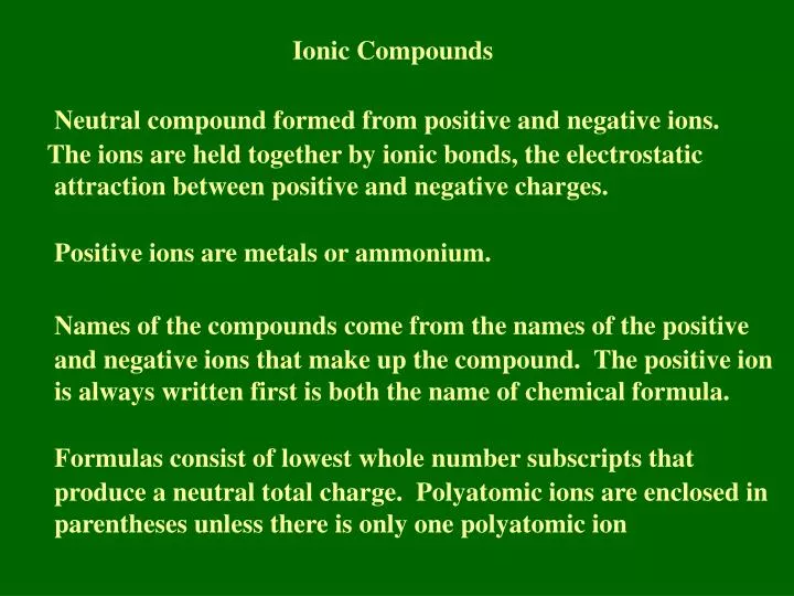 ionic compounds