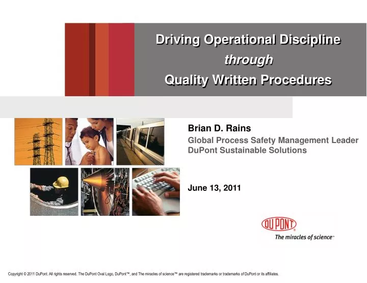 driving operational discipline through quality written procedures