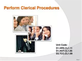 Perform Clerical Procedures