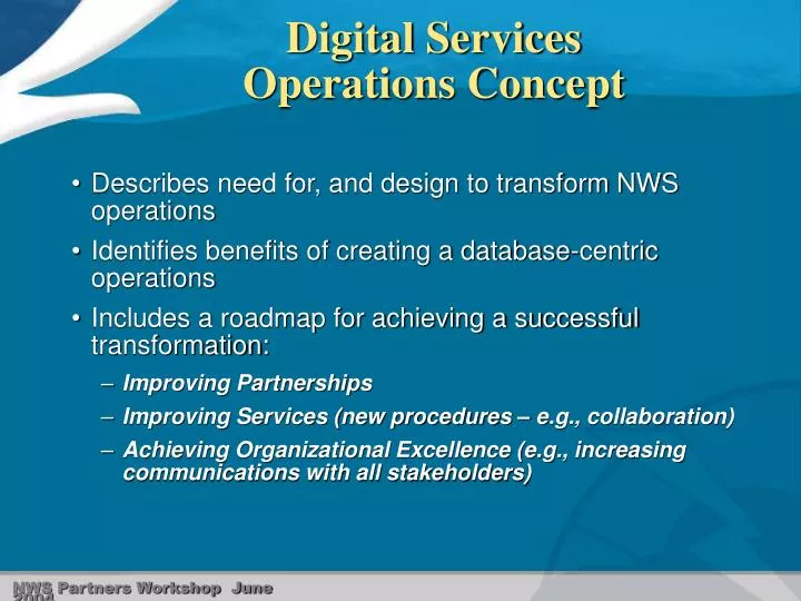 digital services operations concept