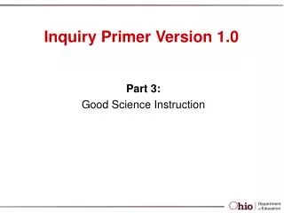 Inquiry Primer Version 1.0