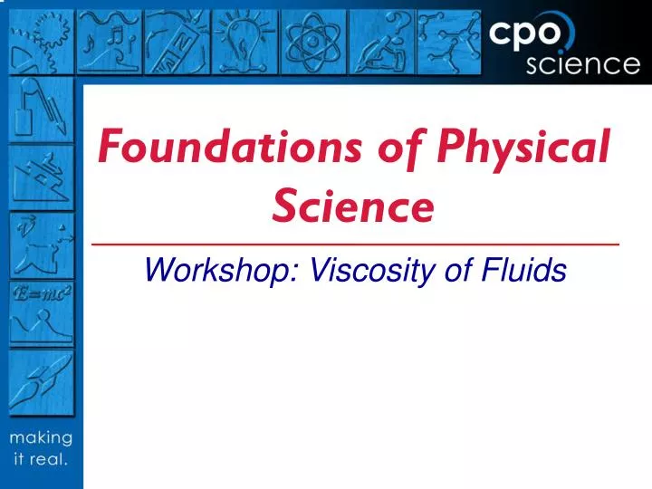 foundations of physical science